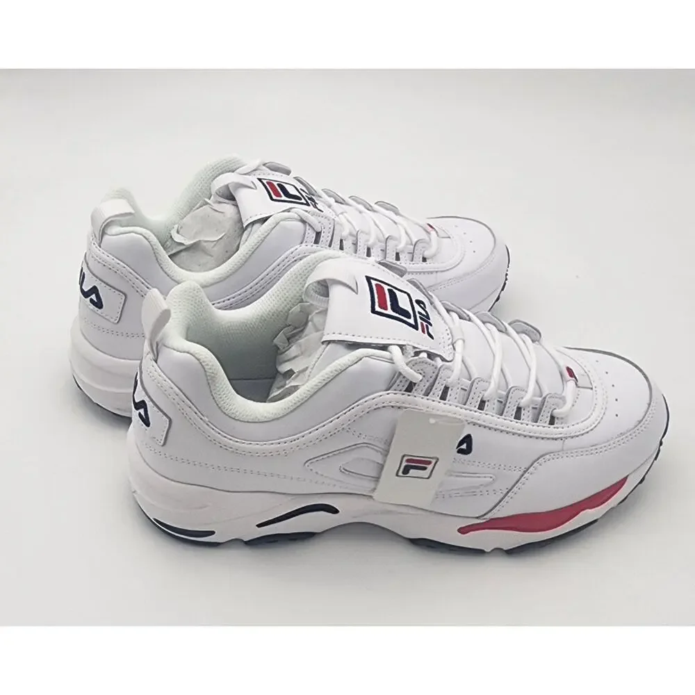Fila Men's Ray Tracer Sneaker Shoes 1RM00661-125 White/Navy/Red Size US 11